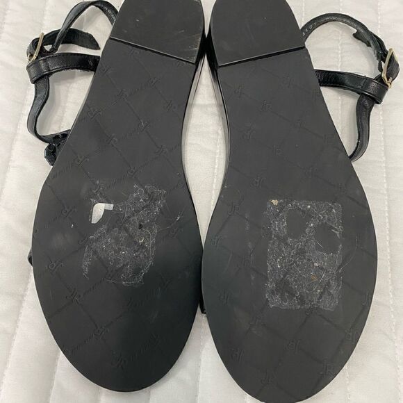 Jack Rogers Black Leather Sandals Women Size 6.5 - Picture 7 of 7